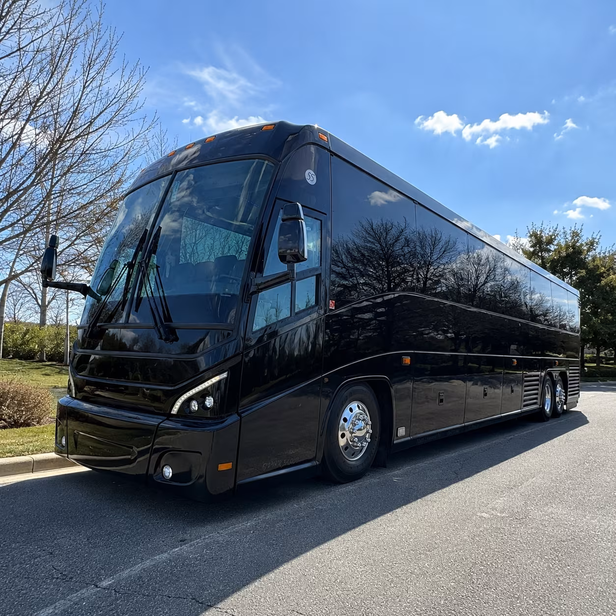 government contractor campus shuttles along palomar airport road and faraday avenue